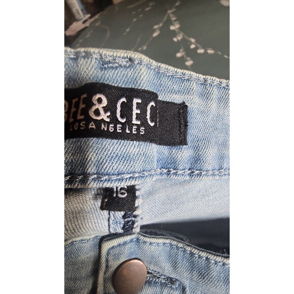 Bee & Ceci Women's Size 16 Blue Skinny Medium Wash Cotton Blend Stretch Jeans - Picture 2 of 4